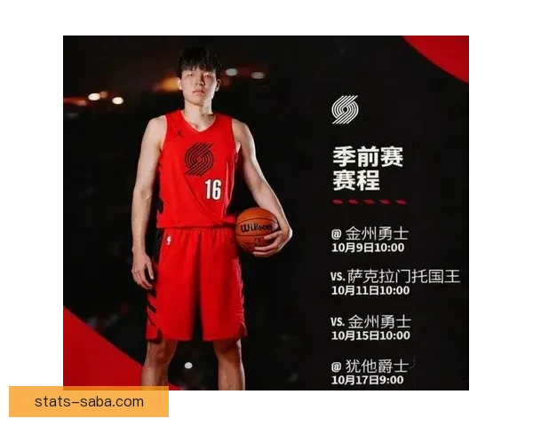 开拓者从混音队召回杨瀚森担任球队新赛季中锋位置